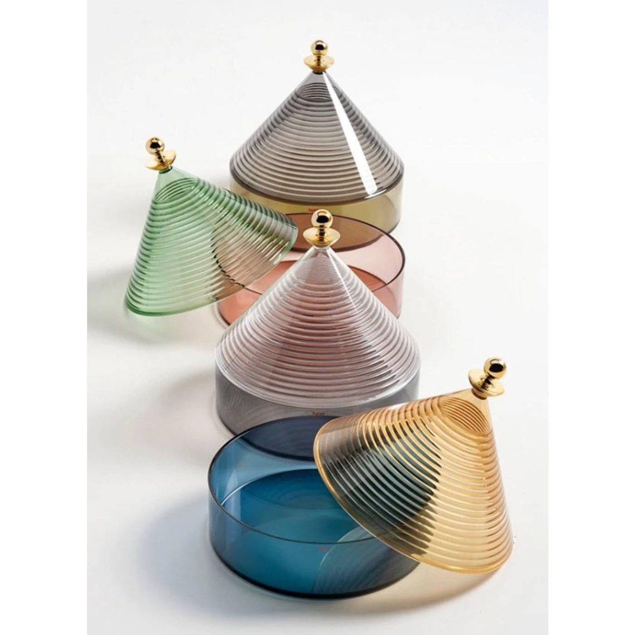 Kartell Δοχείο διάφανο/γκρι 25x27cm σειρά Trullo Μπολ