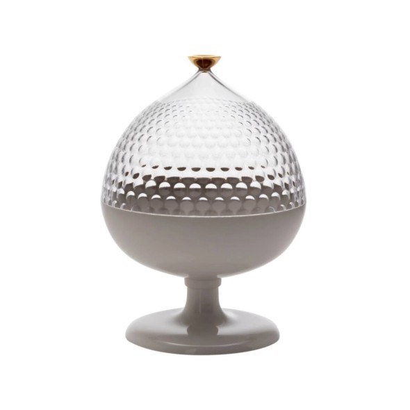 Kartell Δοχείο με πόδι Φ21/29 cm Transparent/White σειρά Pumo Kartell Δοχείο με πόδι Φ21/29 cm Transparent/White σειρά Pumo