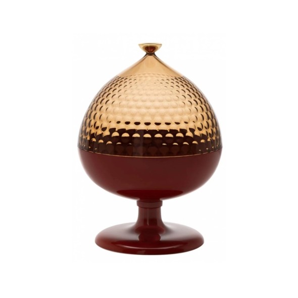 Kartell Δοχείο με πόδι Φ21/29 cm Amber/Brick red σειρά Pumo Kartell Δοχείο με πόδι Φ21/29 cm Amber/Brick red σειρά Pumo