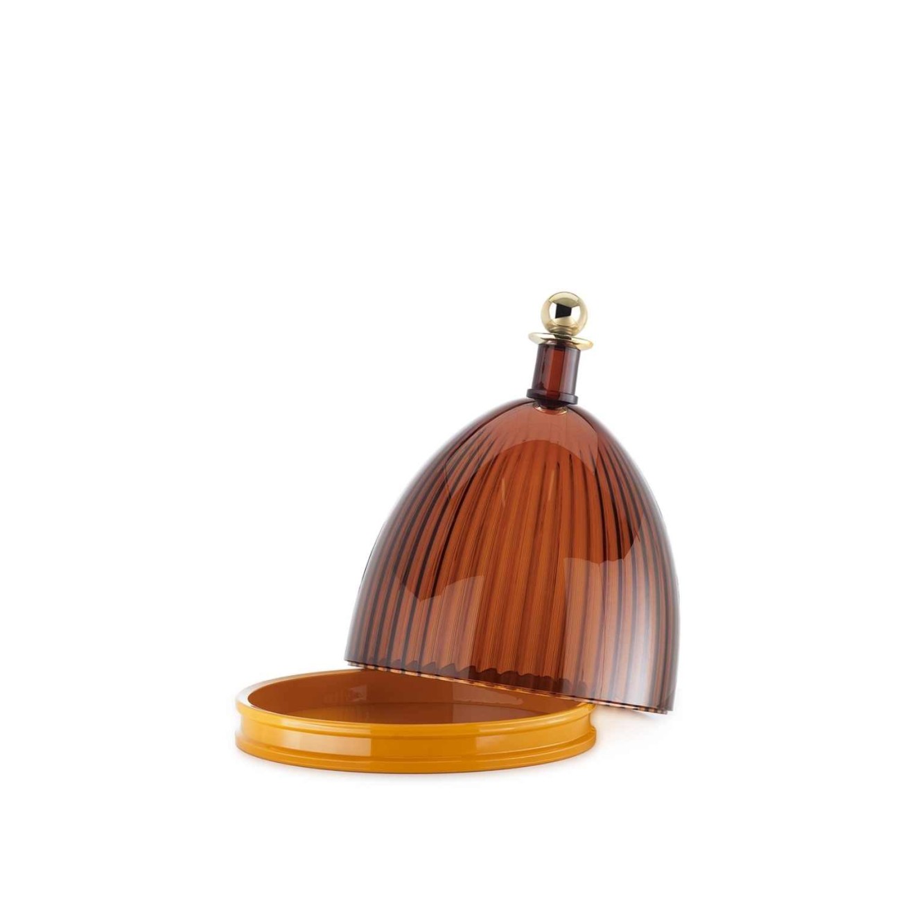 Kartell Πιατέλα με καπάκι Φ24εκ/30,5 εκ. Cola/mustard σειρά La Coupole Μπολ/ Centerpieces