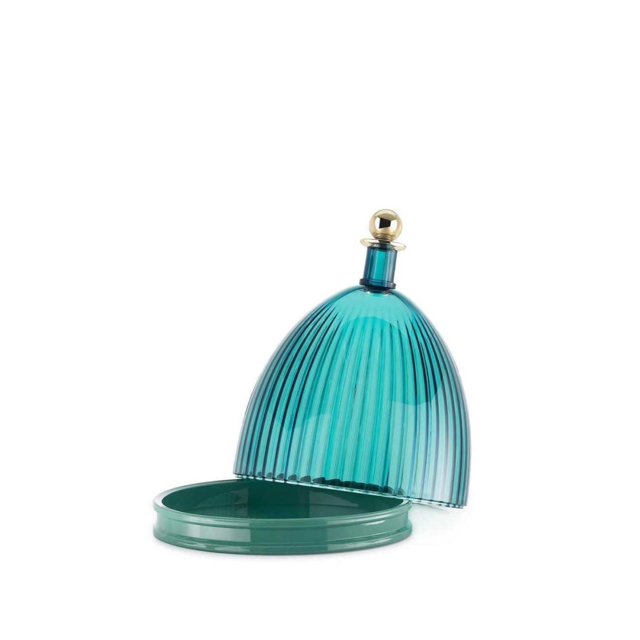 Kartell Πιατέλα με καπάκι Φ24εκ/30,5 εκ. Green/green σειρά La Coupole Μπολ/ Centerpieces