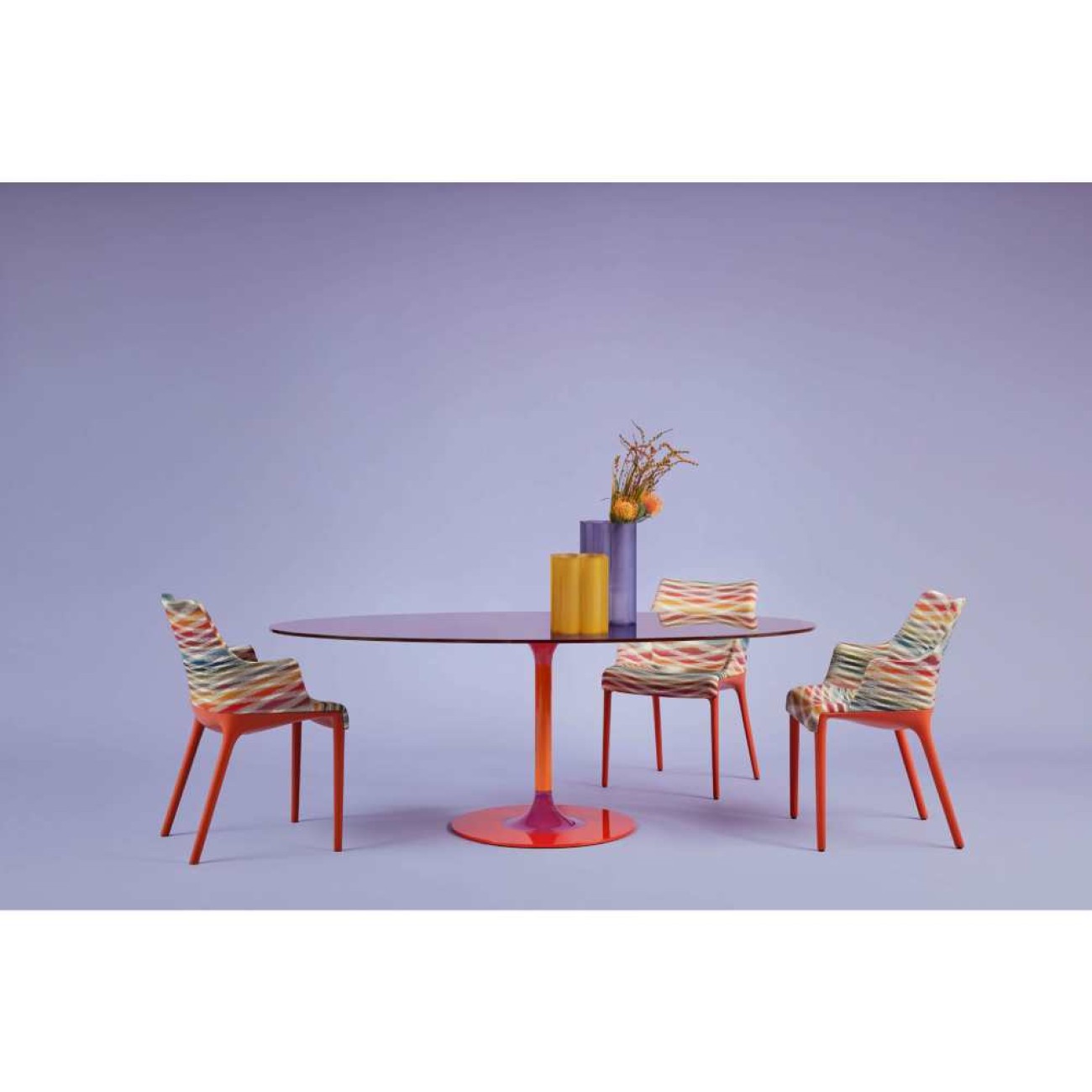 Kartell Βάζο 34 εκ. Violet σειρά Okra
 Βάζα