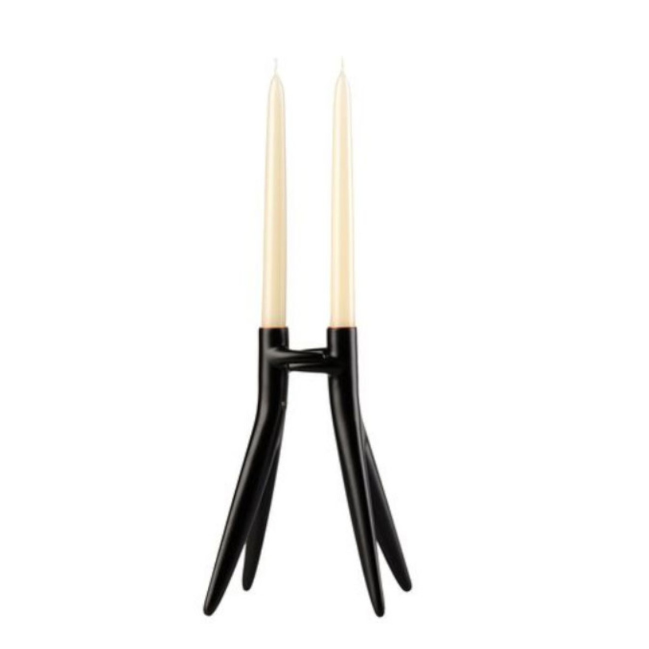 Kartell Κηροπήγιο μαύρο 25cm σειρά Abbracciaio Κηροπήγια