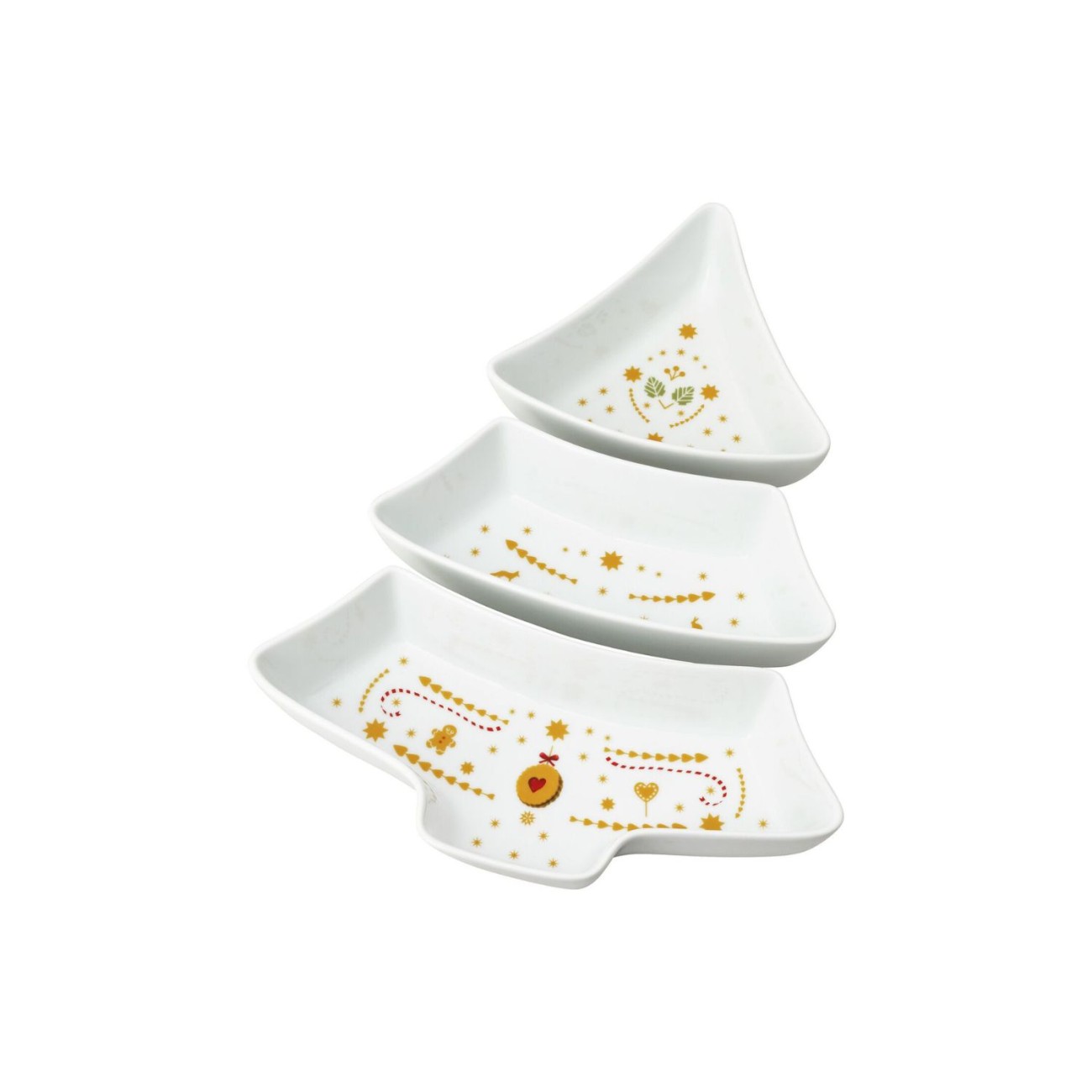 Hutschenreuther Σετ 3 τεμ. πιατέλες (29,5Χ14/22,5Χ9/18Χ15,5) Christmas Tree σειρά Christmas Love Χριστουγεννιάτικα