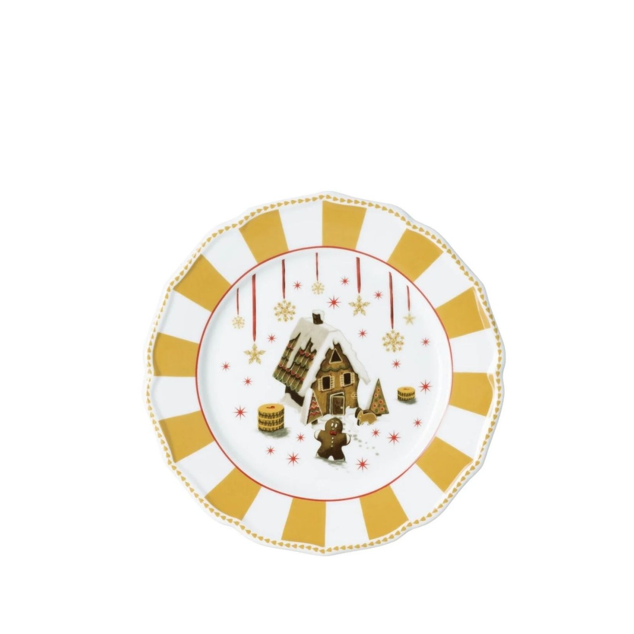 Hutschenreuther Πιάτο φρούτου 22 εκ beige σειρά Christmas Love Χριστουγεννιάτικα