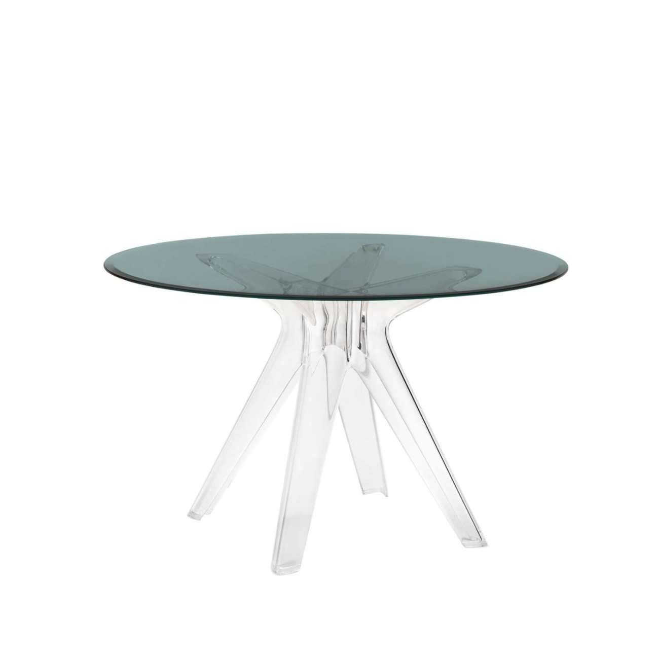 Kartell Τραπέζι Φ120 εκ smoke/clear σειρά Sir Gio Τραπεζαρίες