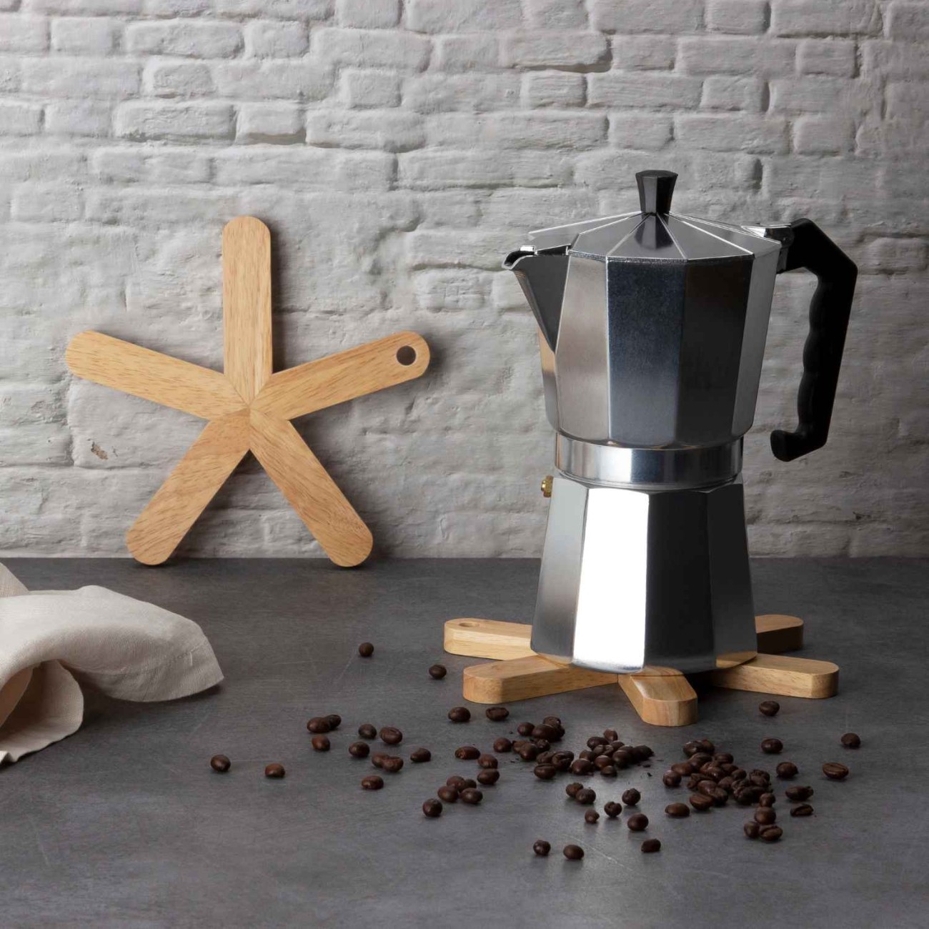 Continenta Βάση Σκευους Star Σετ 2Τεμ. σειρά Rubberwood Εργαλεία & Gadgets