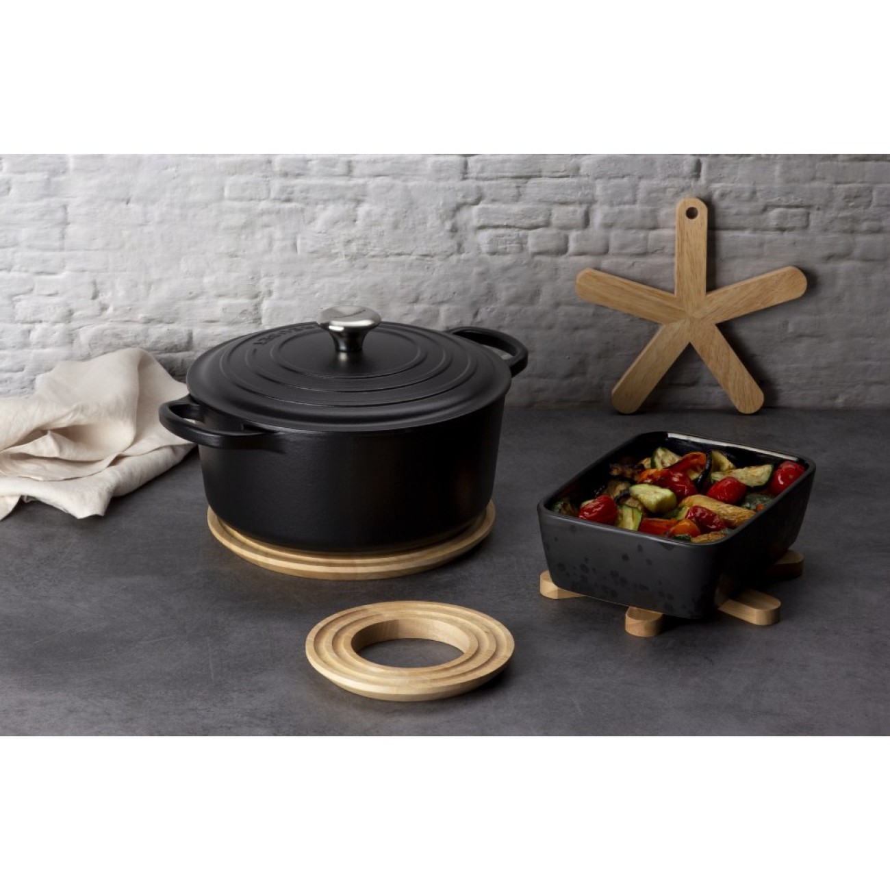 Continenta Βάση Σκευους Star Σετ 2Τεμ. σειρά Rubberwood Εργαλεία & Gadgets