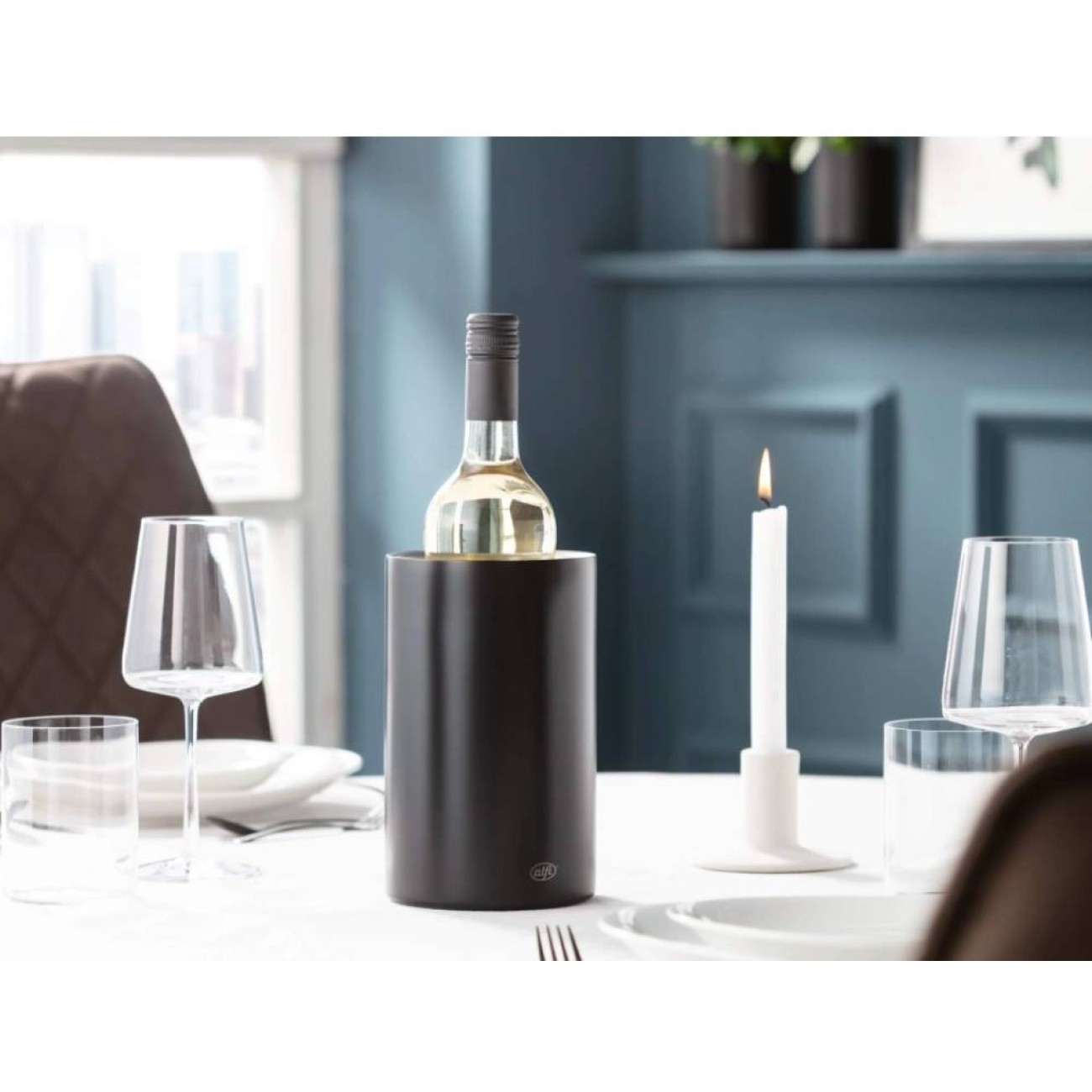 Alfi Θήκη μπουκαλιών  Black matt (μάυρο) σειρά Vino Velvet Ποτό/ Bar