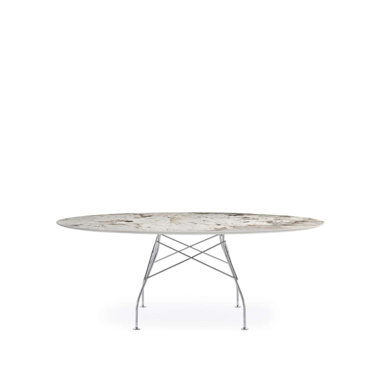 Kartell Τραπέζι 192Χ118 εκ. Nature Tundra/Black frame σειρά Glossy Τραπεζαρίες