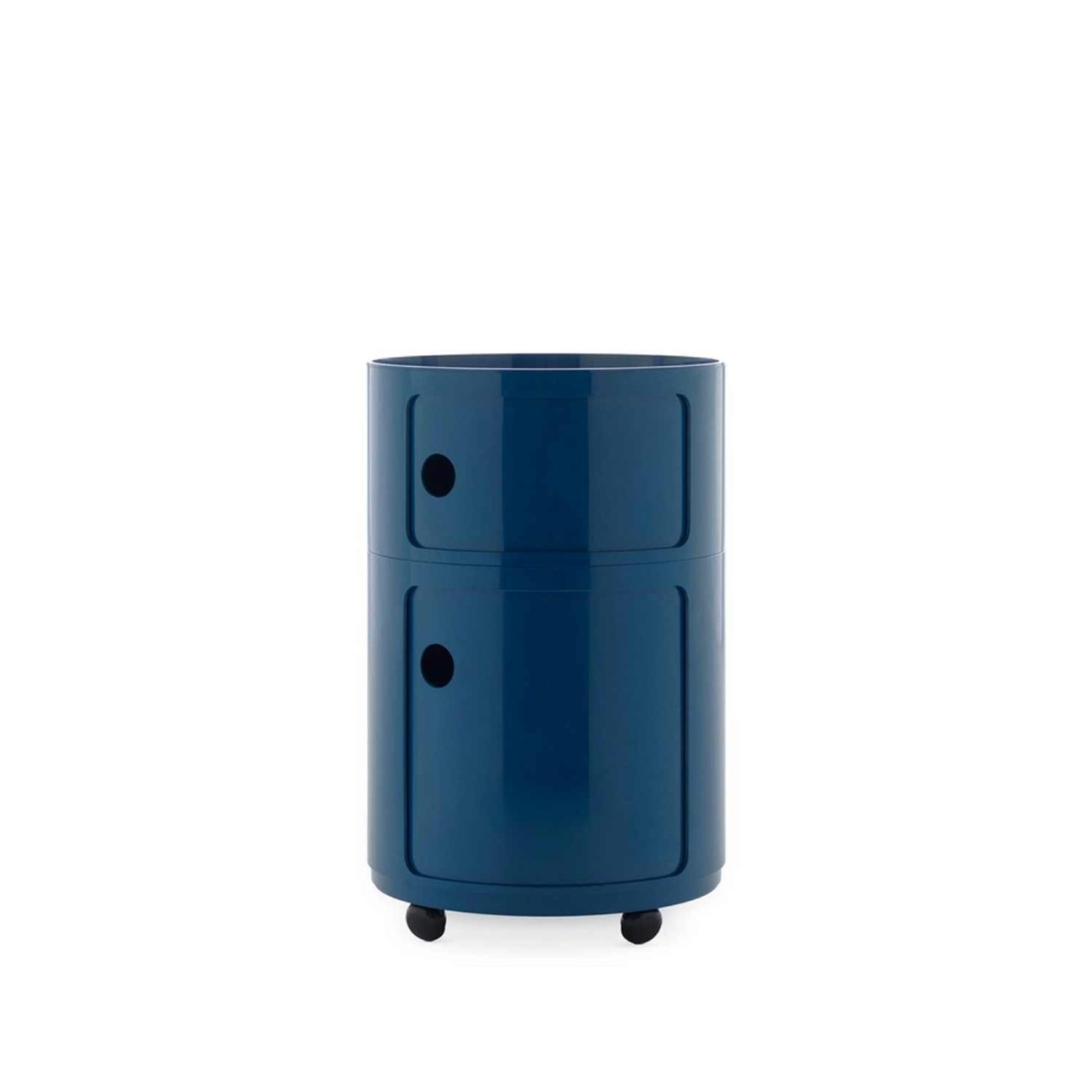 Kartell Συρταριέρα διπλή blue διάμετρος 42 εκ. σειρά Componibili New Big Συρταριέρες