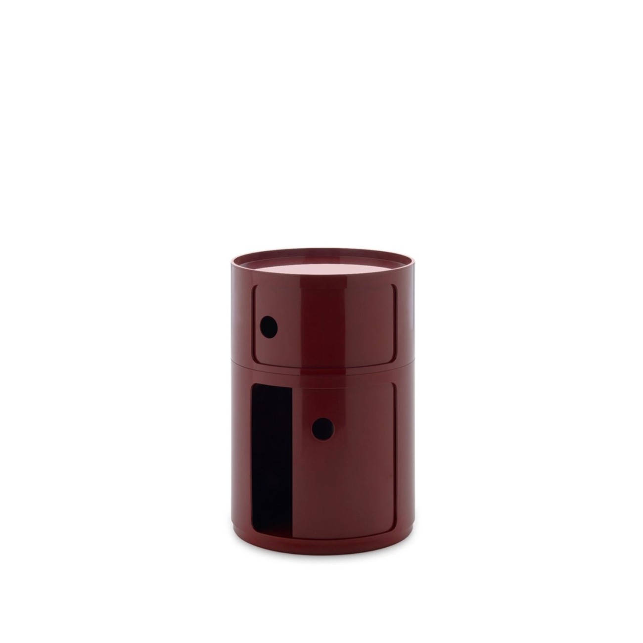 Kartell Συρταριέρα διπλή burgundy διάμετρος 42 εκ. σειρά Componibili New Big Συρταριέρες