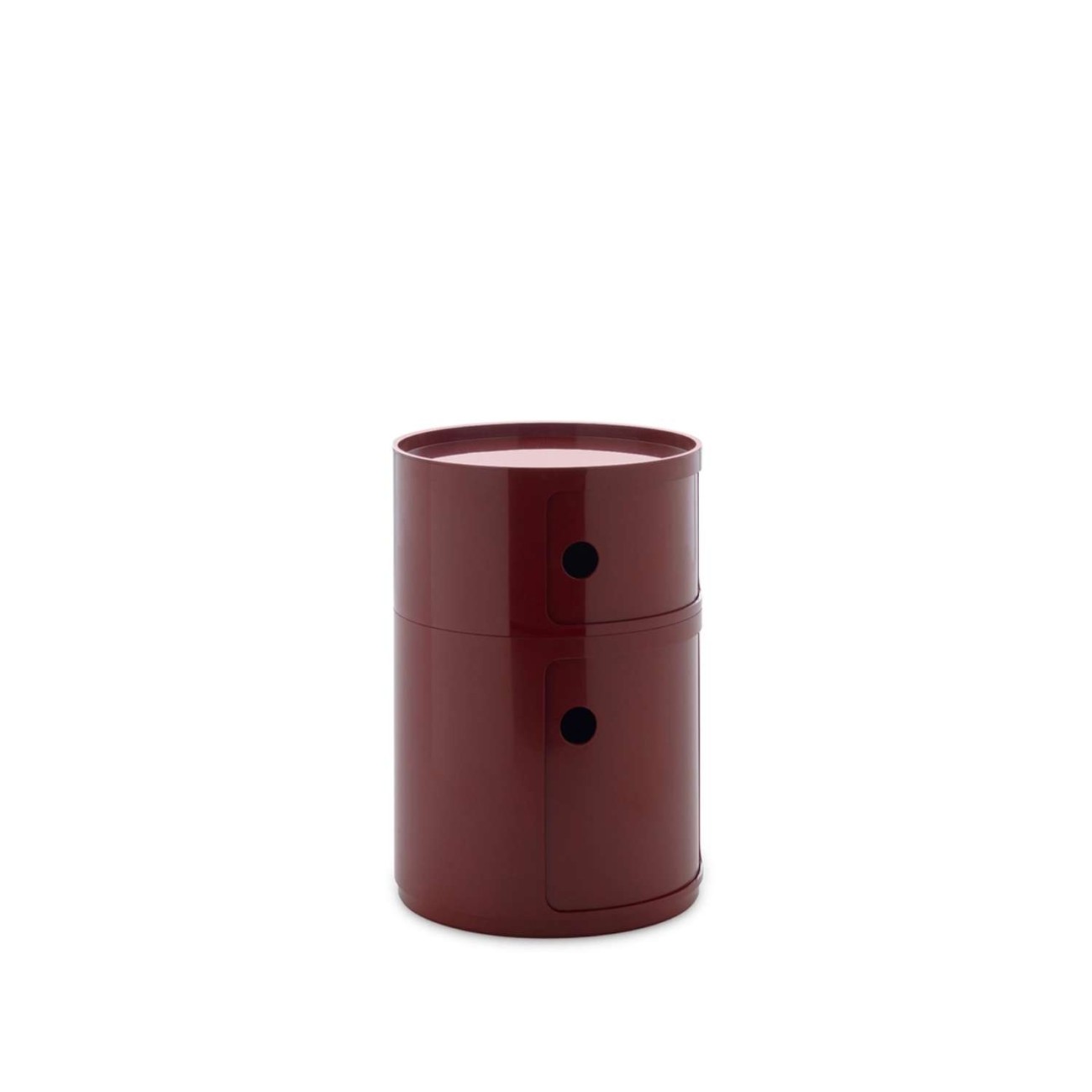 Kartell Συρταριέρα διπλή burgundy διάμετρος 42 εκ. σειρά Componibili New Big Συρταριέρες