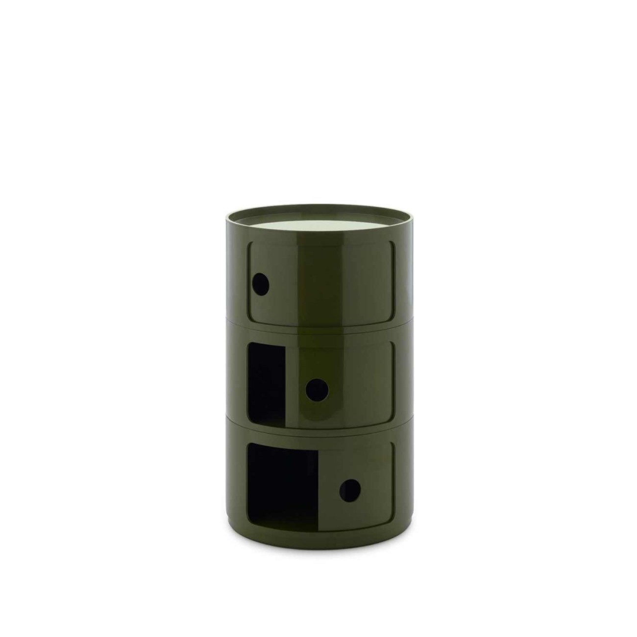 Kartell Συρταριέρα τριπλή green διάμετρος 42 εκ. σειρά Componibili New Big Συρταριέρες