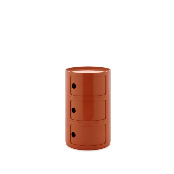 Kartell Συρταριέρα τριπλή orange διάμετρος 42 εκ. σειρά Componibili New Big
