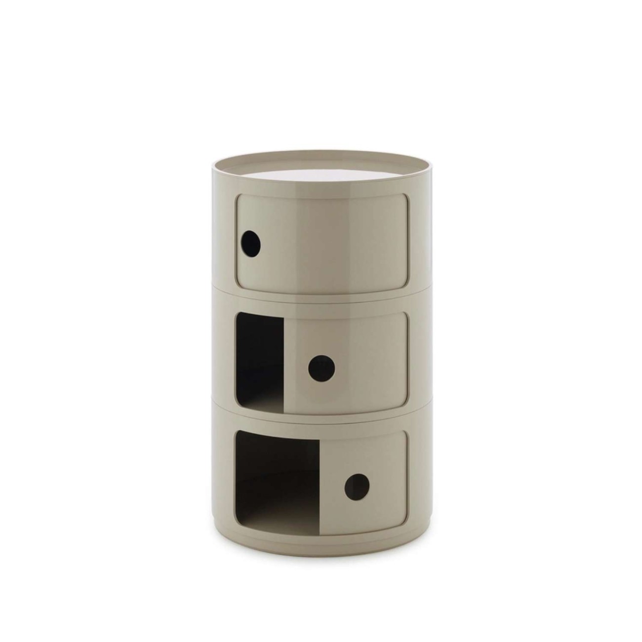Kartell Συρταριέρα Φ42 εκ. τριπλή Dove Grey σειρά Componibili Big Συρταριέρες