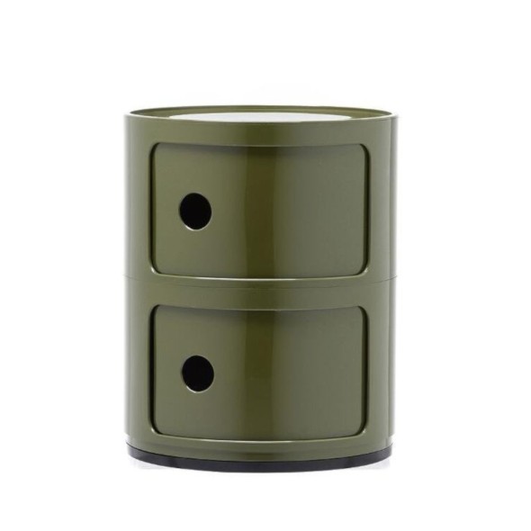 Kartell Συρταριέρα διπλή πράσινη διάμετρος 32εκ. σειρά Componibili Kartell Συρταριέρα διπλή πράσινη διάμετρος 32εκ. σειρά Componibili