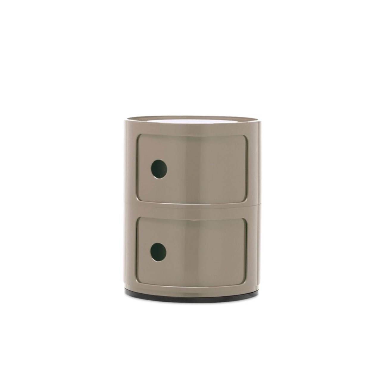Kartell Συρταριέρα διπλή Dove Grey διάμετρος 32 εκ. σειρά Componibili Συρταριέρες