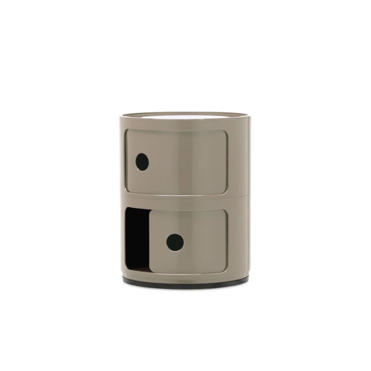 Kartell Συρταριέρα διπλή Dove Grey διάμετρος 32 εκ. σειρά Componibili Συρταριέρες