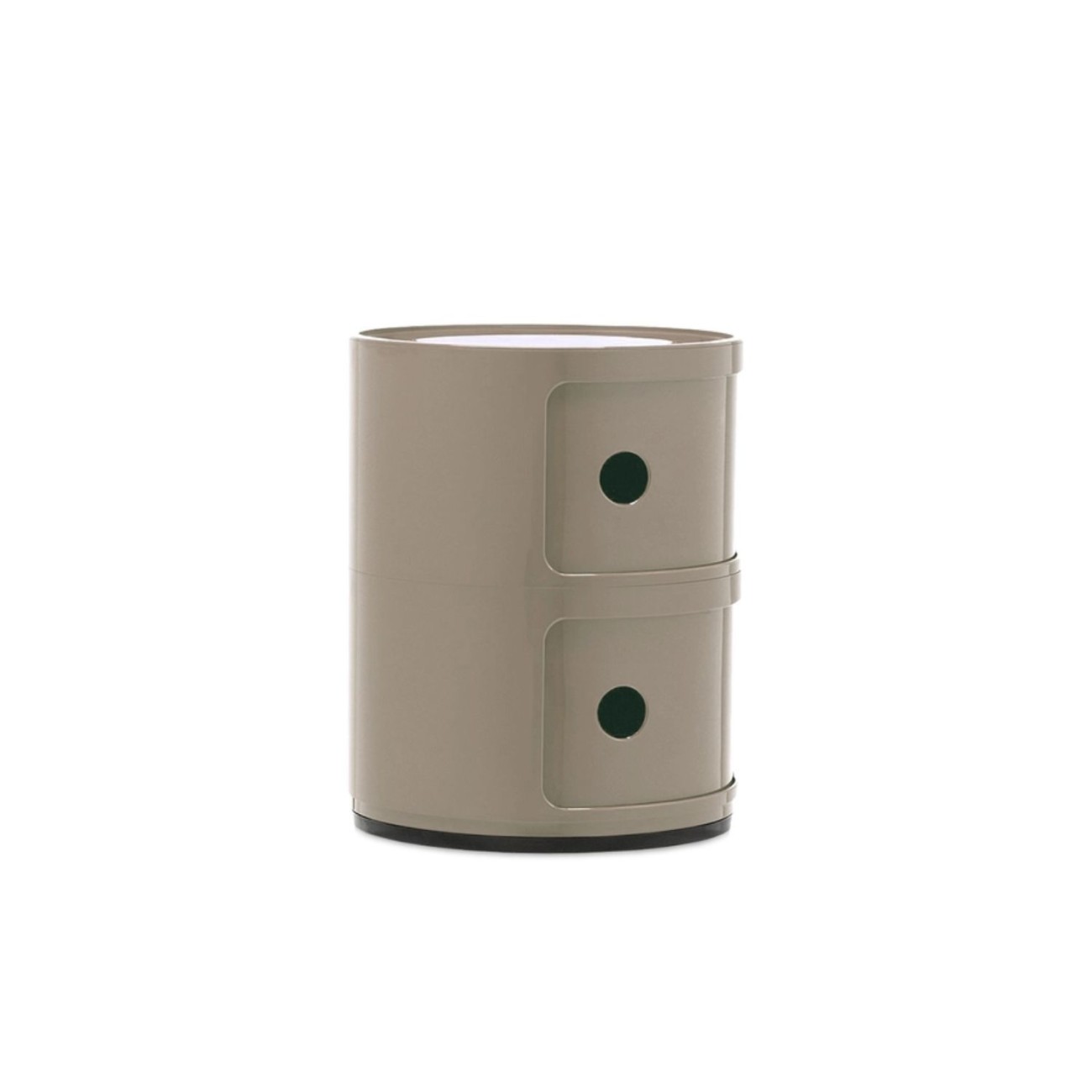 Kartell Συρταριέρα διπλή Dove Grey διάμετρος 32 εκ. σειρά Componibili Συρταριέρες