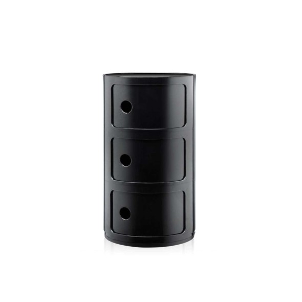 Kartell Συρταριέρα τριπλή μαύρη διάμετρος 32εκ. σειρά Componibili