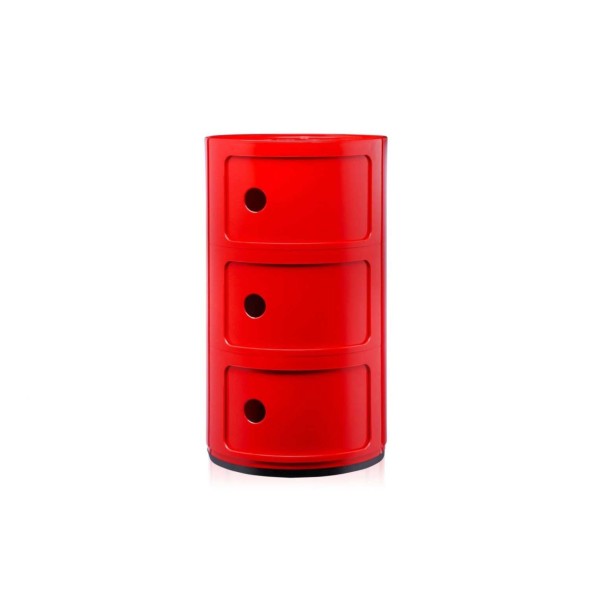 Kartell Συρταριέρα τριπλή κόκκινη διάμετρος 32εκ. σειρά Componibili