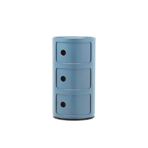 Kartell Συρταριέρα τριπλή Sky Blue διάμετρος 32 εκ. σειρά Componibili