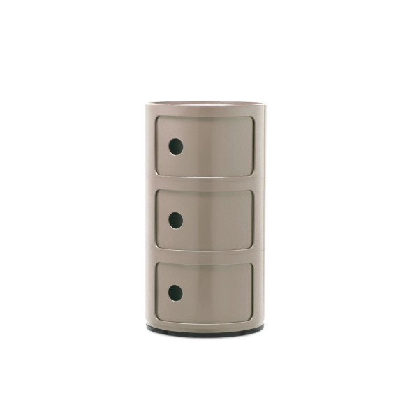 Kartell Συρταριέρα τριπλή Dove Grey διάμετρος 32 εκ. σειρά Componibili