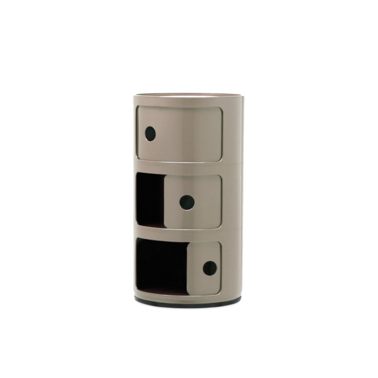 Kartell Συρταριέρα τριπλή Dove Grey διάμετρος 32 εκ. σειρά Componibili Συρταριέρες