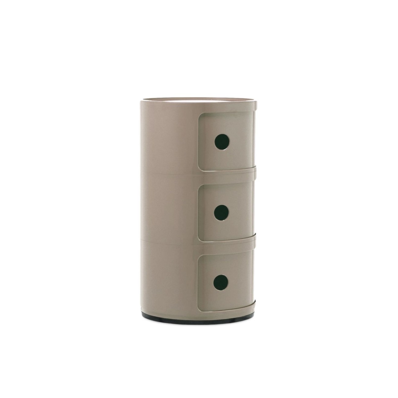 Kartell Συρταριέρα τριπλή Dove Grey διάμετρος 32 εκ. σειρά Componibili Συρταριέρες