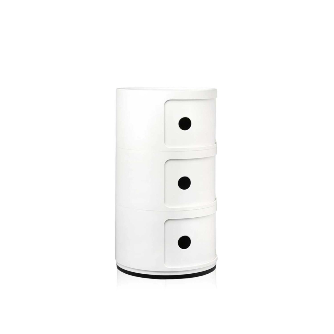 Kartell Συρταριέρα τριπλή λευκή ματ διάμετρος 32cm σειρά Componibili Mat Συρταριέρες