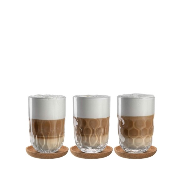 Leonardo Σετ 3 τεμ. φλιτζάνι/πιάτο Latte Macchiato 280ml (max. 390ml) σειρά Gocce Leonardo Σετ 3 τεμ. φλιτζάνι/πιάτο Latte Macchiato 280ml (max. 390ml) σειρά Gocce