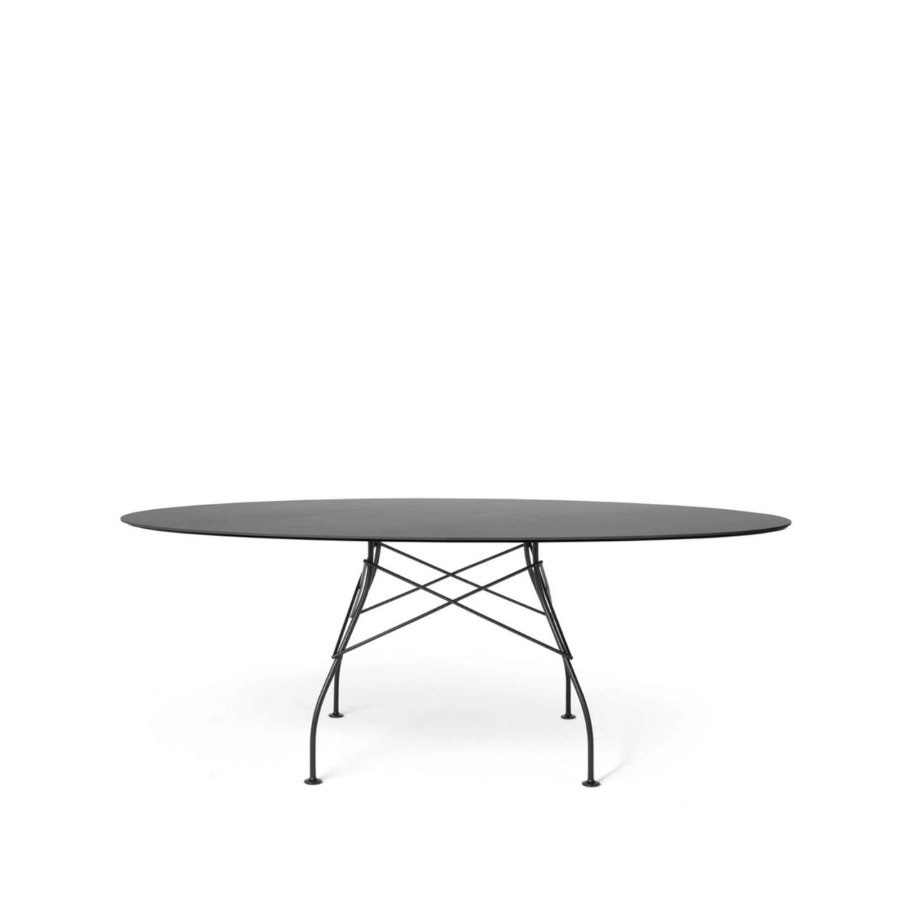 Kartell Τραπέζι 192X118 black indoor/outdoor σειρα Glossy Βοηθητικά τραπέζια