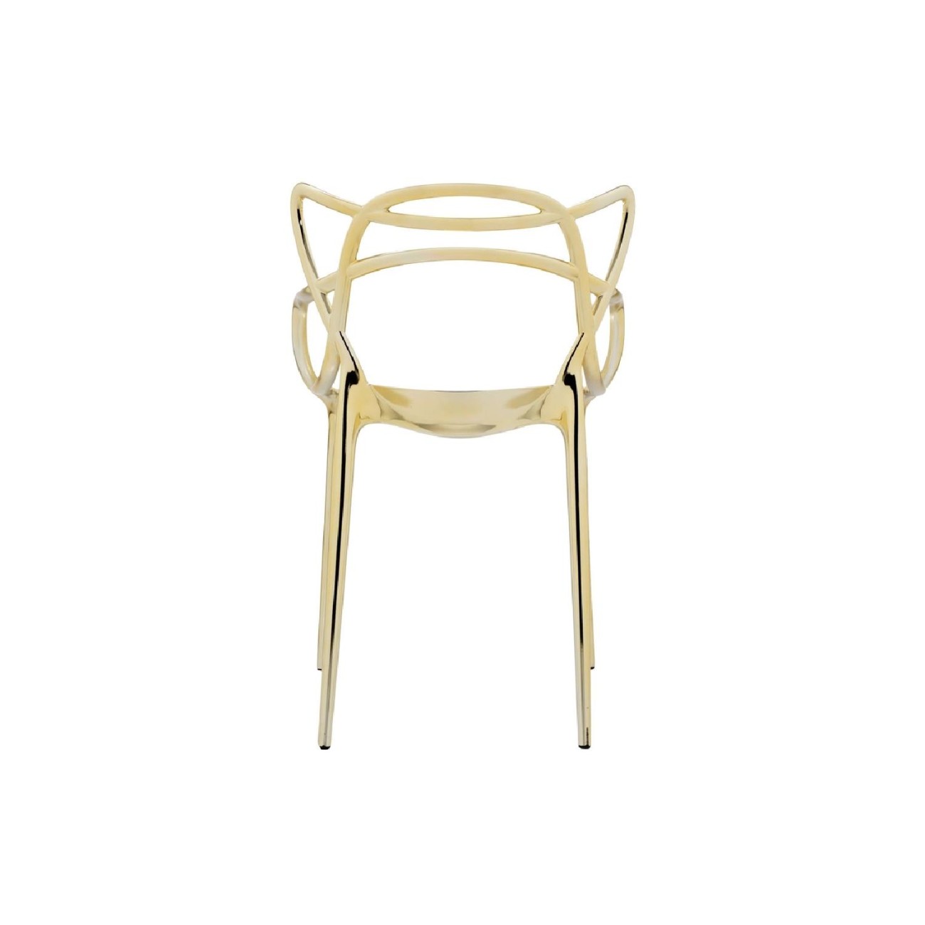 Kartell Καρέκλα χρυσή 84εκ. σειρά Masters Καρέκλες