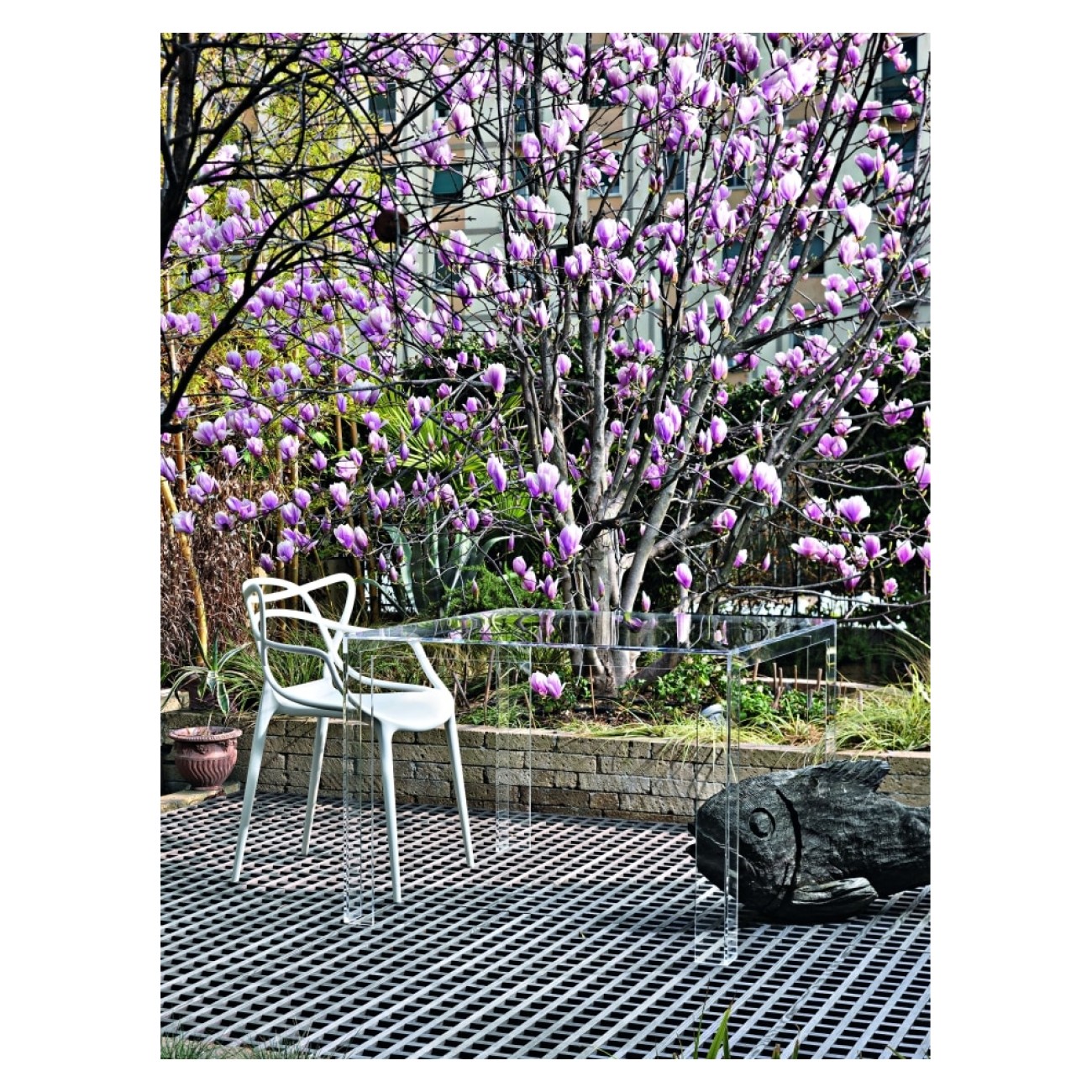 Kartell Καρέκλα λευκή 84εκ. σειρά Masters Καρέκλες