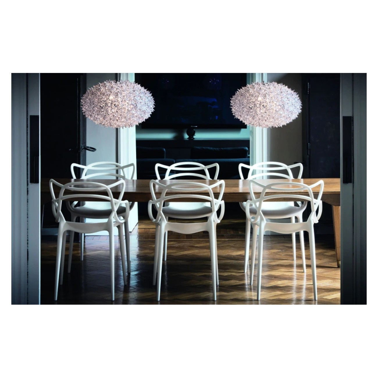 Kartell Καρέκλα λευκή 84εκ. σειρά Masters Καρέκλες