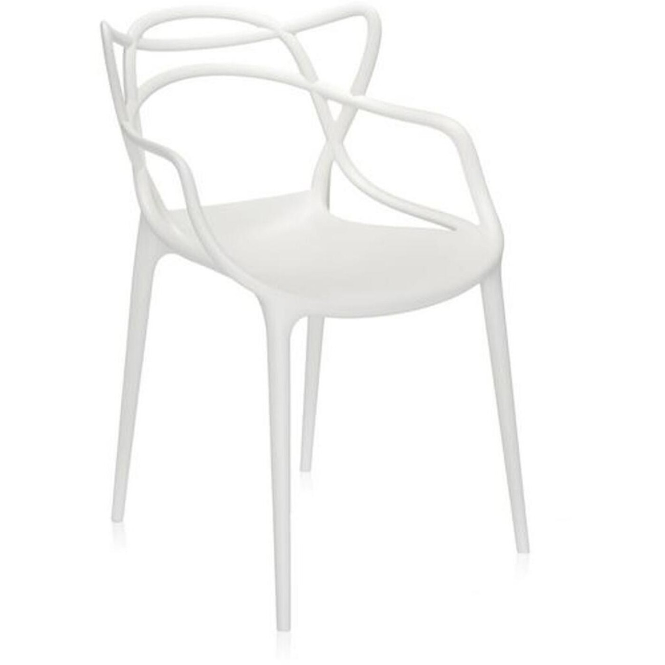 Kartell Καρέκλα λευκή 84εκ. σειρά Masters Καρέκλες