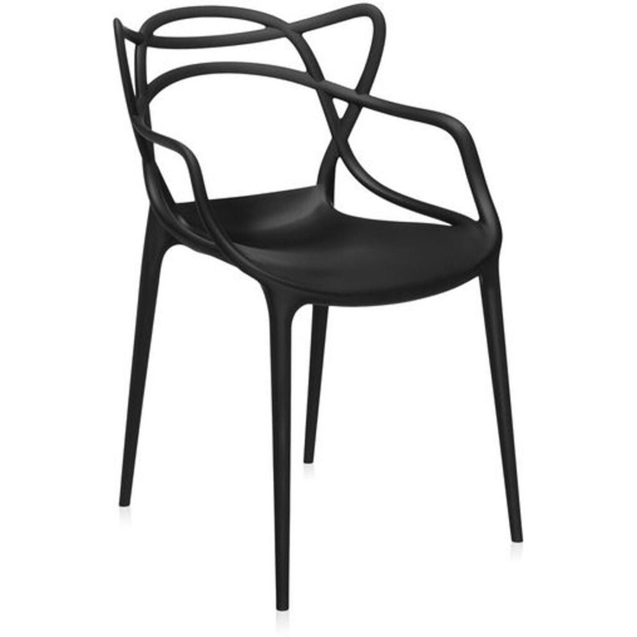 Kartell Καρέκλα μαύρη 84εκ. σειρά Masters Καρέκλες