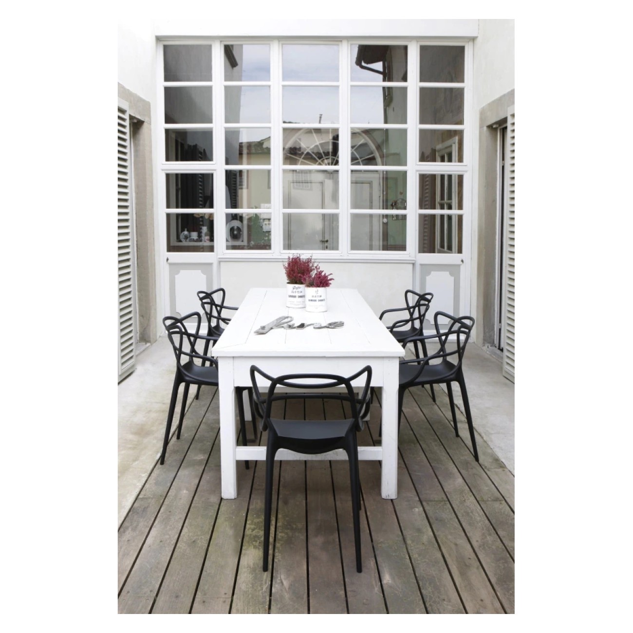 Kartell Καρέκλα μαύρη 84εκ. σειρά Masters Καρέκλες