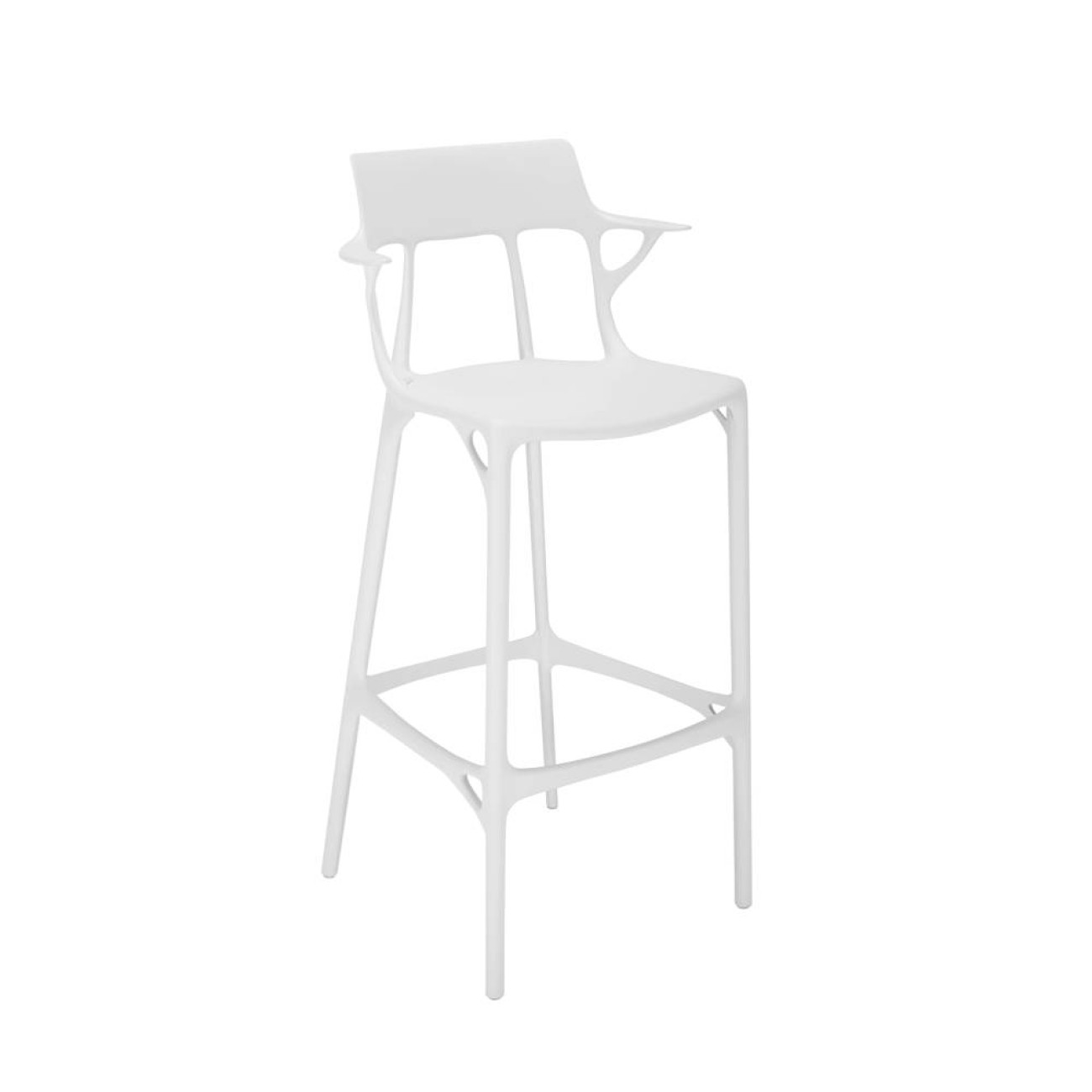 Kartell Σκαμπώ λευκό 99/65εκ. σειρά A.I. Σκαμπό