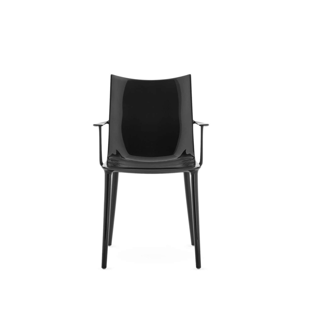 Kartell Καρέκλα Glossy Black σειρά H.H.H. Καρέκλες