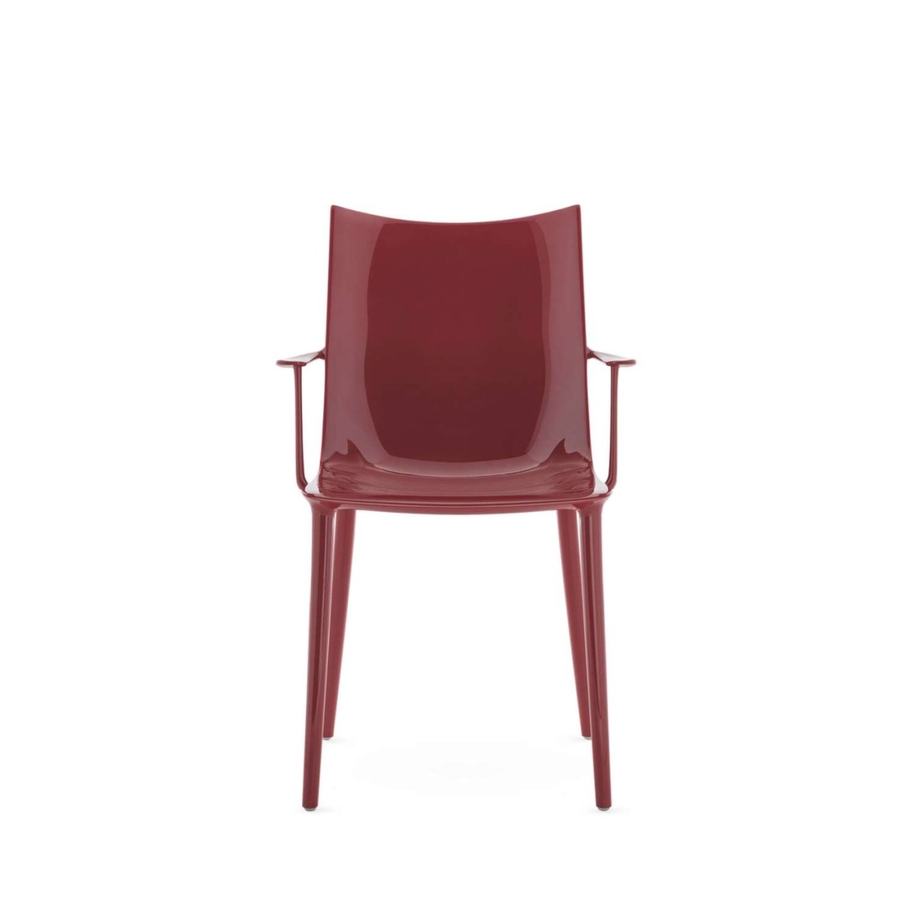 Kartell Καρέκλα Glossy Burgundy σειρά H.H.H. Καρέκλες