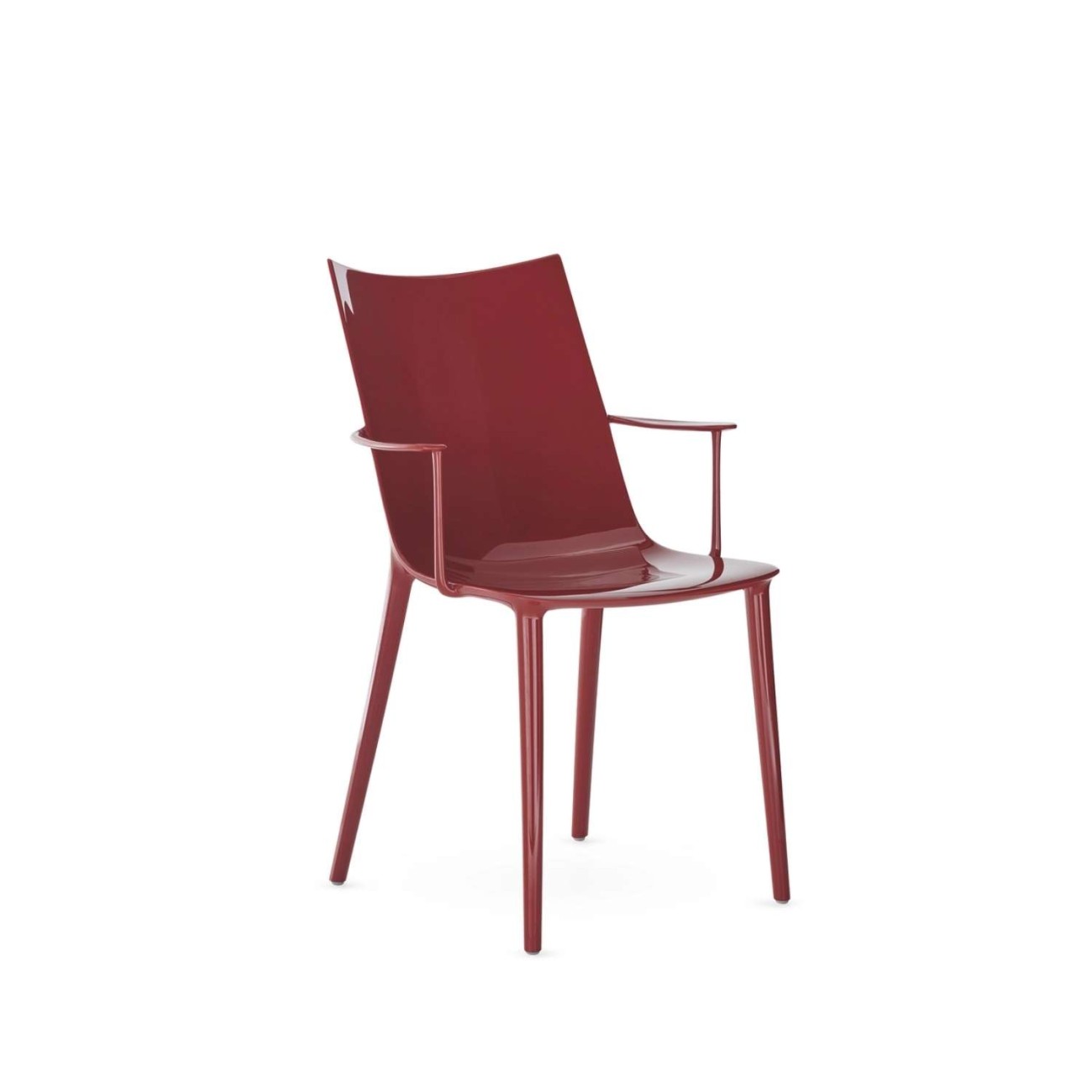 Kartell Καρέκλα Glossy Burgundy σειρά H.H.H. Καρέκλες