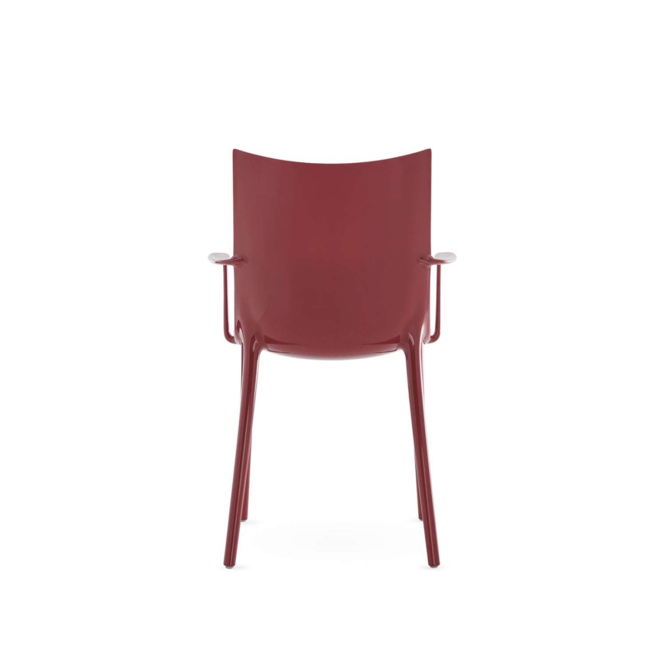 Kartell Καρέκλα Glossy Burgundy σειρά H.H.H. Καρέκλες