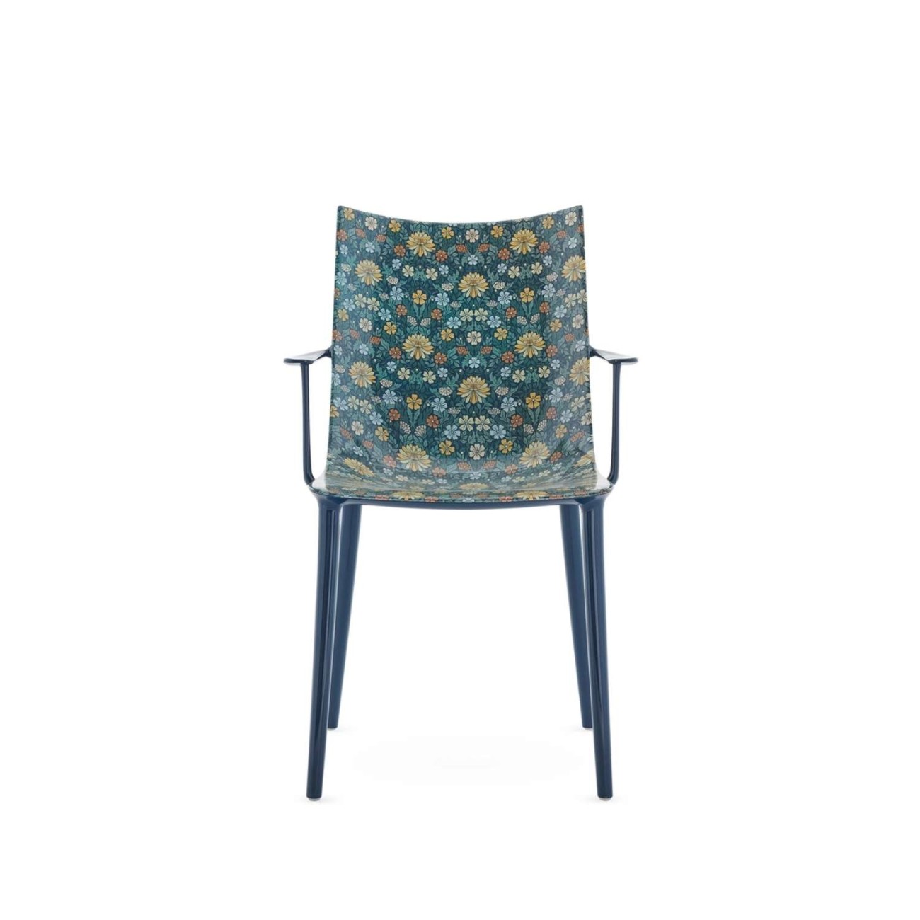 Kartell Καρέκλα Moon Flower/Blue Ink Ochre σειρά H.H.H. Καρέκλες