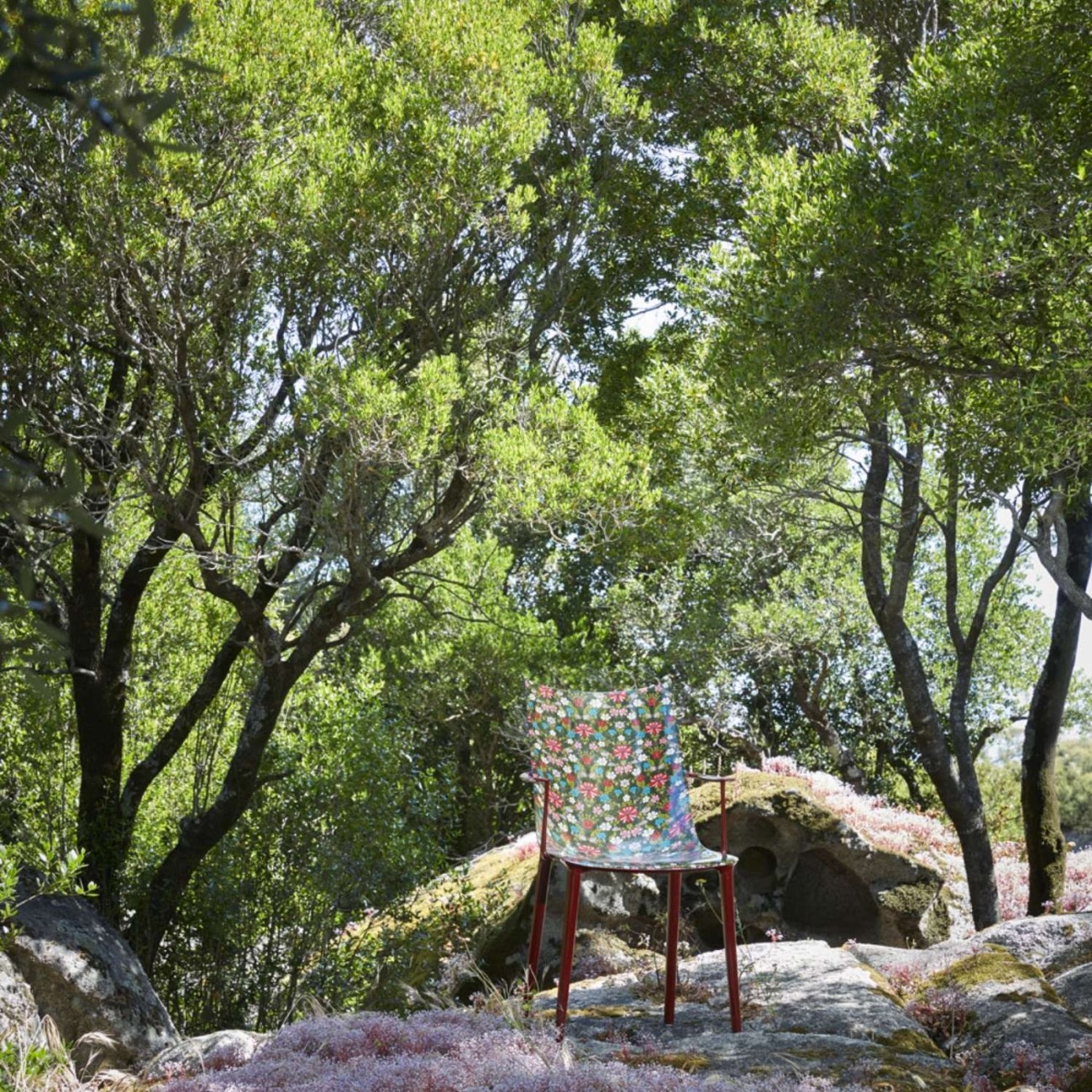 Kartell Καρέκλα Moon Flower/Burgundy lacquer σειρά H.H.H. Καρέκλες