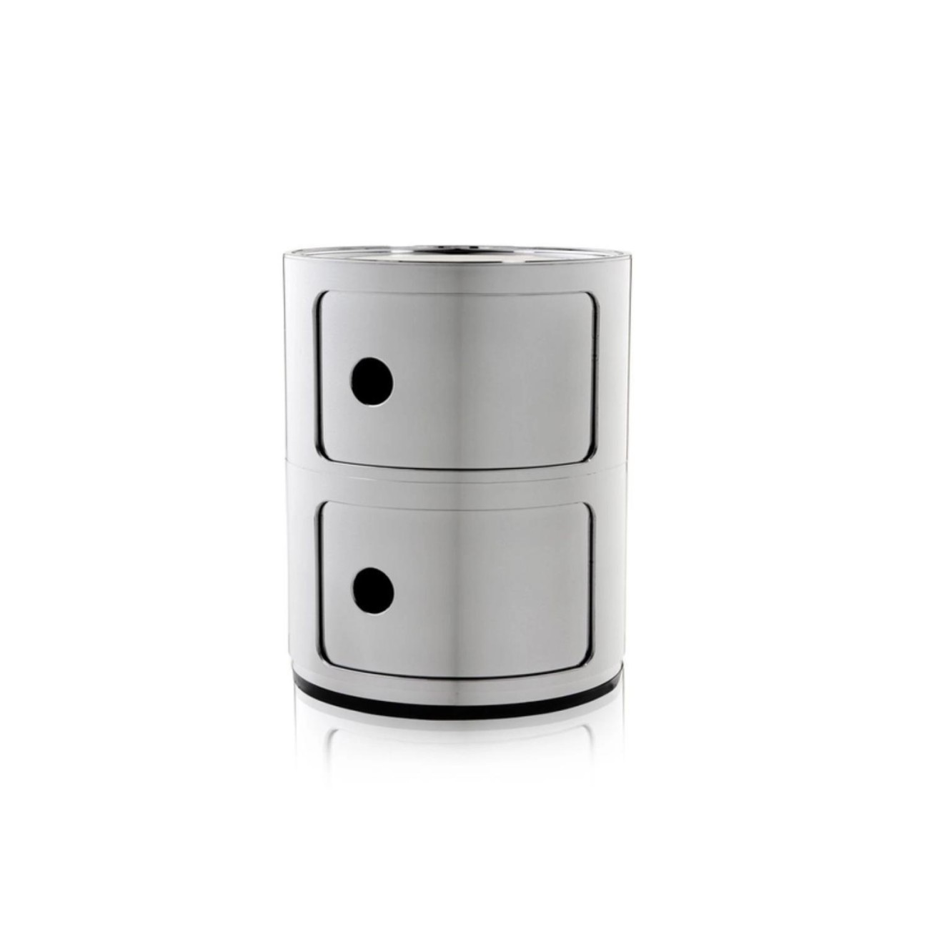Kartell Συρταριέρα διπλή ασημί διάμετρος 32 εκ. σειρά Componibili Συρταριέρες