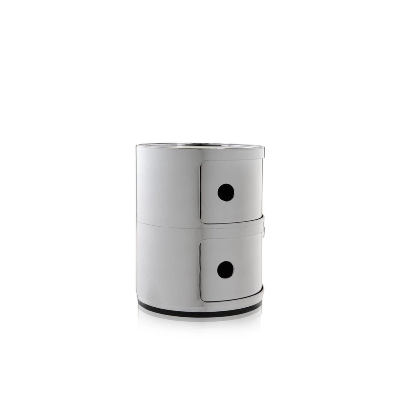 Kartell Συρταριέρα διπλή ασημί διάμετρος 32 εκ. σειρά Componibili Συρταριέρες