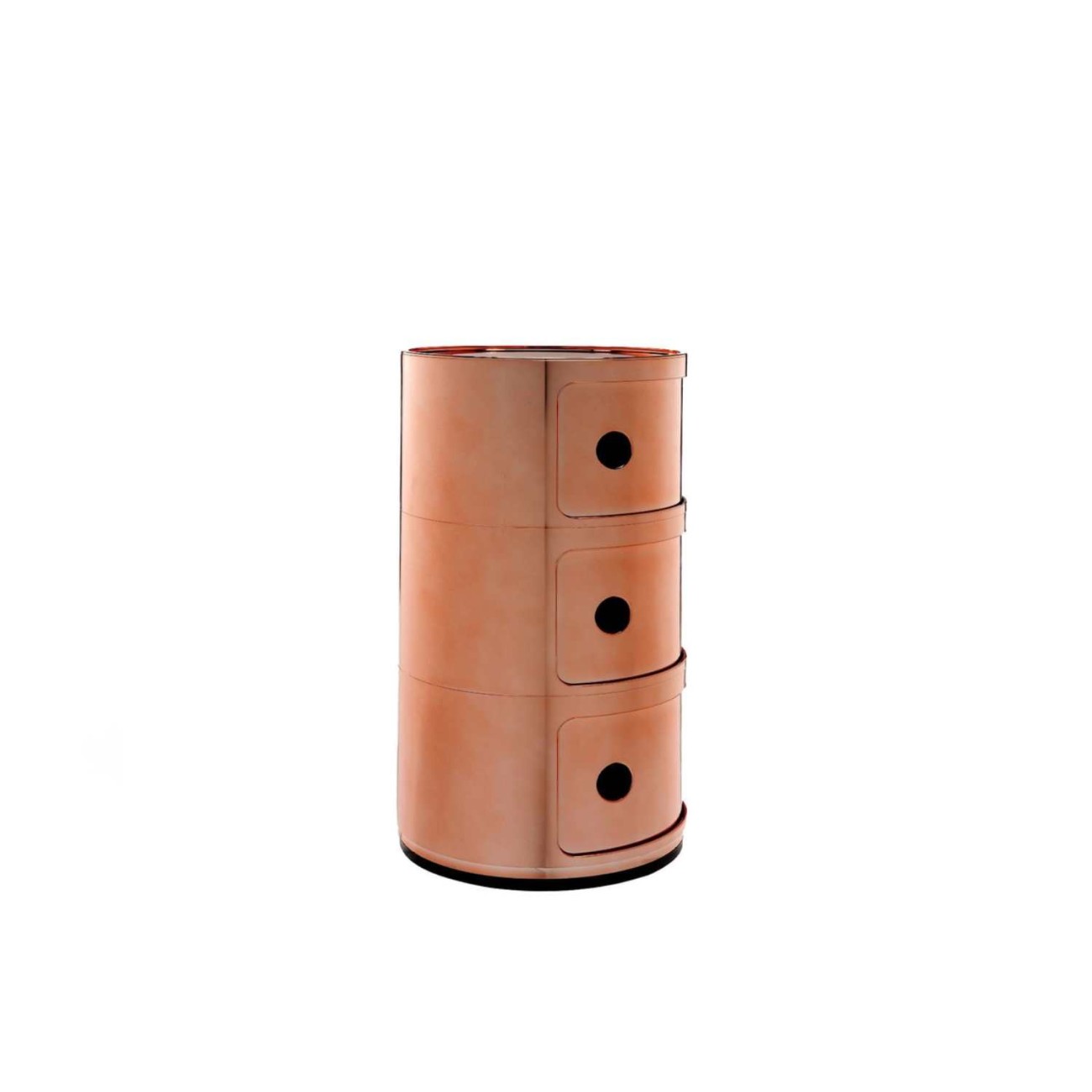 Kartell Συρταριέρα τριπλή χάλκινη διάμετρος 32 εκ. σειρά Componibili Συρταριέρες