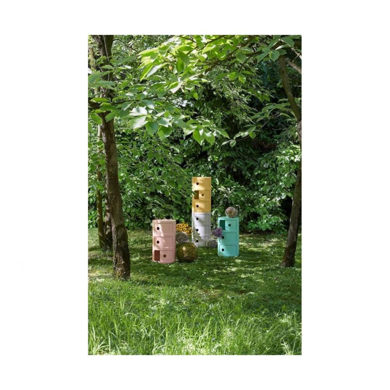 Kartell Συρταριέρα τριπλή κίτρινη διάμετρος 32εκ. σειρά Componibili Bio
 Συρταριέρες